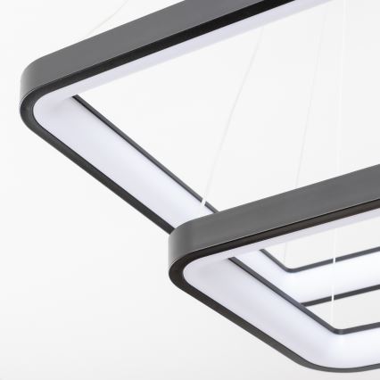 Brilagi - LED-диммируемая подвесная люстра на тросе FALCON SLIM LED/78W/230V 3000-6500K 50x50 см чёрная + пульт дистанционного управления