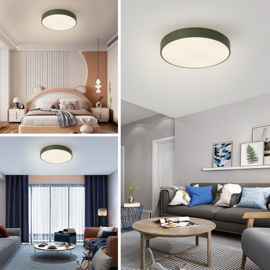 Brilagi - Диммируемый потолочный светильник POOL LED/60W/230V 3000-6000K диам. 50 см зелёный + дистанционное управление