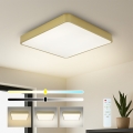 BRILAGI - диммируемый светодиодный потолочный светильник POOL SQUARE LED/36W/230V 3000-6000K 40x40 см золотой + пульт дистанционного управления