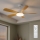 Brilagi - Диммируемый светодиодный потолочный вентилятор LED/34W/230V 3000-6500K, диам. 132 см, белый/коричневый + пульт дистанционного управления