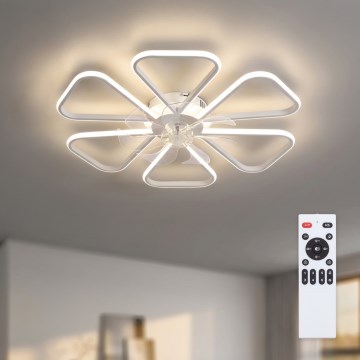 Brilagi - диммируемый светодиодный потолочный вентилятор LED/38W/230V, диам. 76 см, белый + пульт дистанционного управления