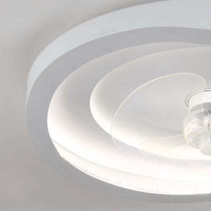 Brilagi - диммируемый потолочный вентилятор с LED, 80 Вт/230 В, Ø 50 см, белый + пульт дистанционного управления