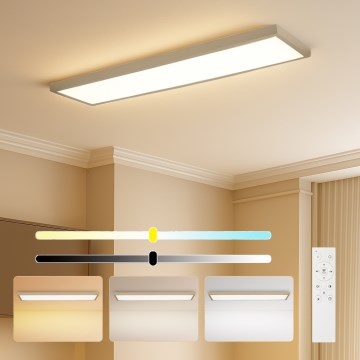 Brilagi - диммируемый светодиодный потолочный светильник для ванной FRAME SMART LED/50W/230V 120x30 см 3000-6000K IP44 бежевый + пульт дистанционного управления