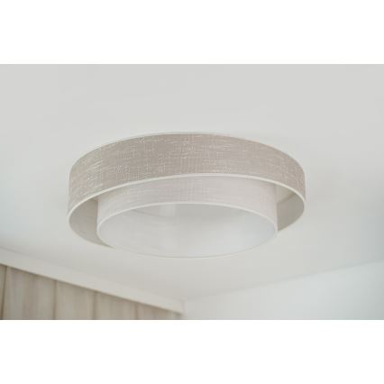 Brilagi - Диммируемый светодиодный потолочный светильник DOVER SHINE LED/24W/230V, диам. 60 cm, 3000/4000/6500K, серый/кремовый + пульт дистанционного управления