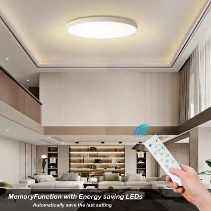 Brilagi - светодиодный диммируемый потолочный светильник POOL SMART LED/180 Вт/230 В 3000–6000 К Ø 120 см Wi‑Fi Tuya белый + пульт дистанционного управления