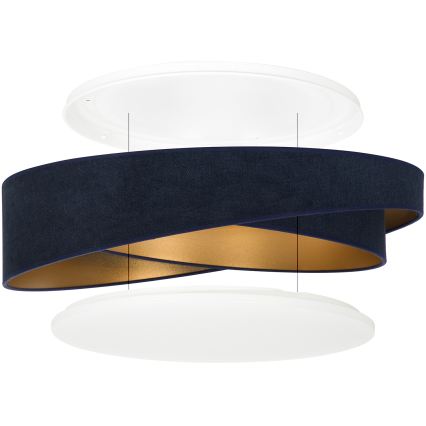 BRILAGI - LED Диммируемый потолочный светильник VELVET TWIST LED/36 Вт/230 В 3000-6000K диам. 65 см Wi-Fi Tuya Beacon синий/золотой + пульт дистанционного управления