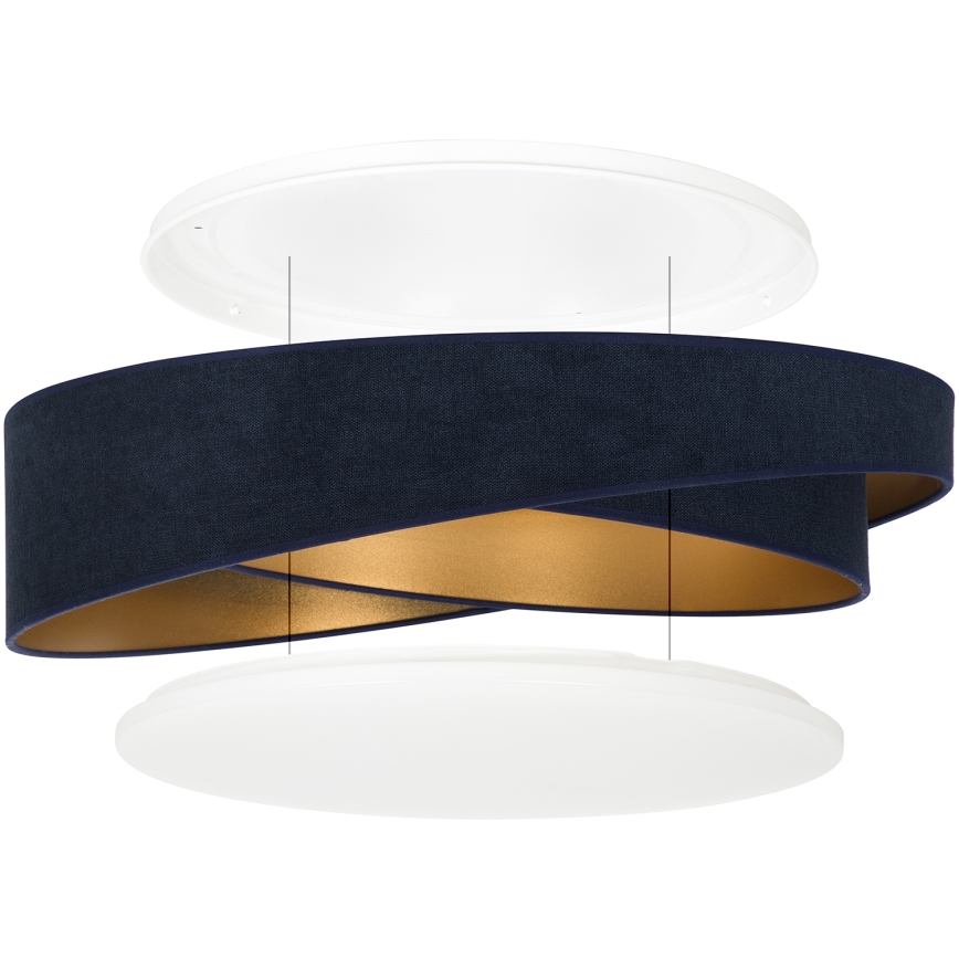 BRILAGI - LED Диммируемый потолочный светильник VELVET TWIST LED/36 Вт/230 В 3000-6000K диам. 65 см Wi-Fi Tuya Beacon синий/золотой + пульт дистанционного управления