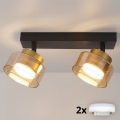 BRILAGI - диммируемый точечный LED-светильник RGB+CCT AURA LUX 2xGX53/14W/230V 2700-6500K Wi-Fi Tuya черный/золотой