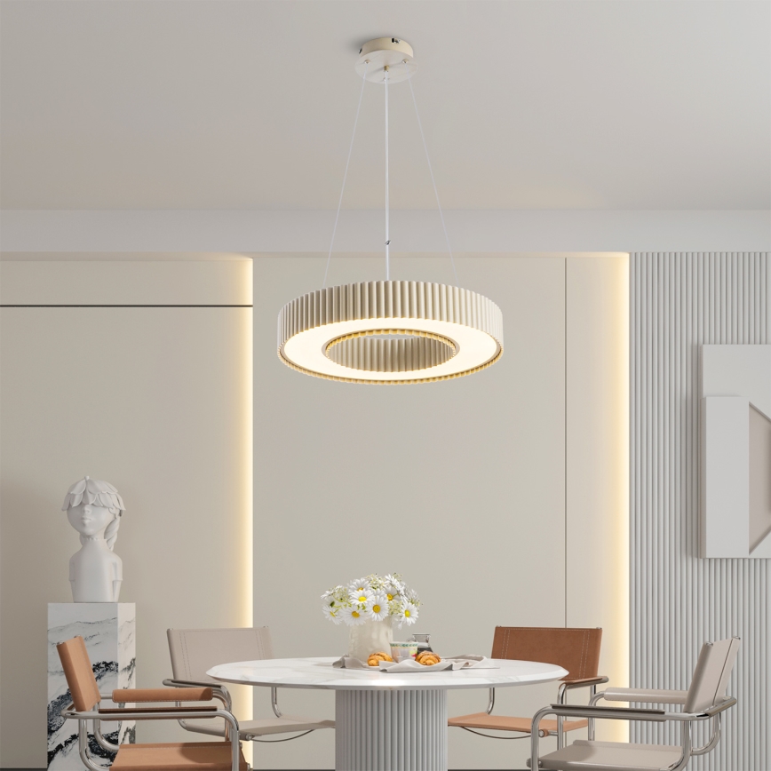 Brilagi - LED люстра з регулюванням яскравості на тросі LUMIX LED/48W/230V 3000-6000K бежевий діам. 50 cm + пульт дистанційного керування