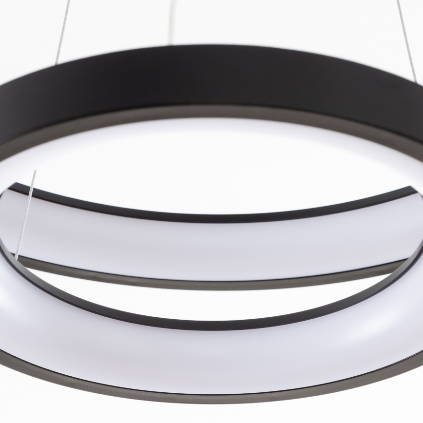 Brilagi - LED підвісна люстра з регульованою яскравістю на тросі FALCON SLIM LED/68W/230V 3000-6500K діам. 50 см чорна + пульт дистанційного керування