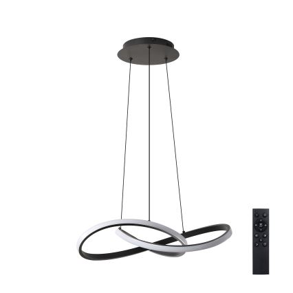 Brilagi - LED люстра на тросі з можливістю затемнення INFINITY LED/55W/230V 3000-6000K 50x50 см чорна + пульт дистанційного керування