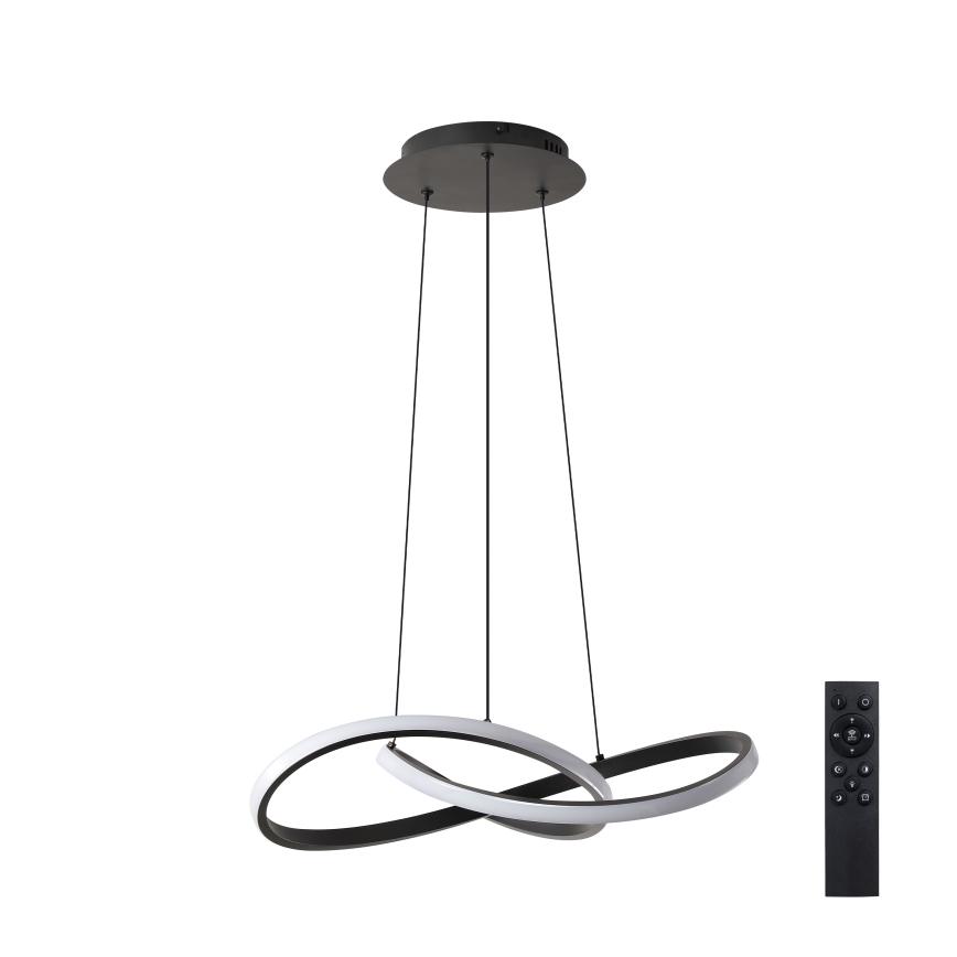 Brilagi - LED люстра на тросі з можливістю затемнення INFINITY LED/55W/230V 3000-6000K 50x50 см чорна + пульт дистанційного керування