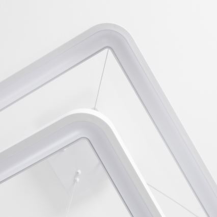 Brilagi - LED регульована люстра на тросі FALCON SLIM LED/78W/230V 3000-6500K 50x50 cm біла + пульт дистанційного керування
