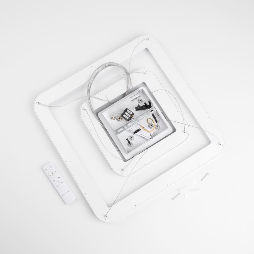 Brilagi - LED регульована люстра на тросі FALCON SLIM LED/78W/230V 3000-6500K 50x50 cm біла + пульт дистанційного керування