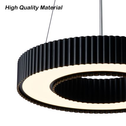 Brilagi - LED затемнювана люстра на тросі LUMIX LED/48W/230V 3000-6000K чорна, діаметр 50 см + дистанційне керування