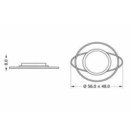 BRILAGI - дитячий стельовий світильник LED з можливістю затемнення ASTRO LED/68W/230V 3000-6000K + пульт дистанційного керування