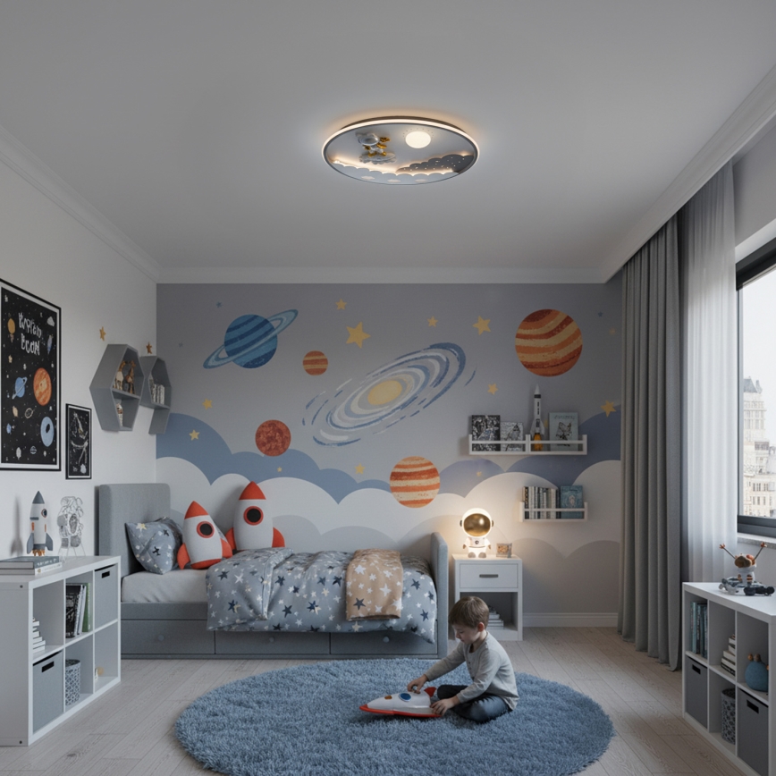 Brilagi - LED дитячий стельовий світильник з регульованою яскравістю ASTRO LED/68W/230V 3000-6000K діаметр 49 см + пульт дистанційного керування