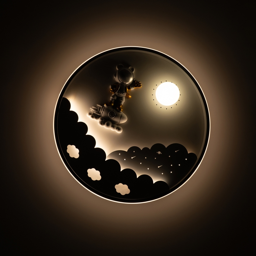 Brilagi - LED дитячий стельовий світильник з регульованою яскравістю ASTRO LED/68W/230V 3000-6000K діаметр 49 см + пульт дистанційного керування