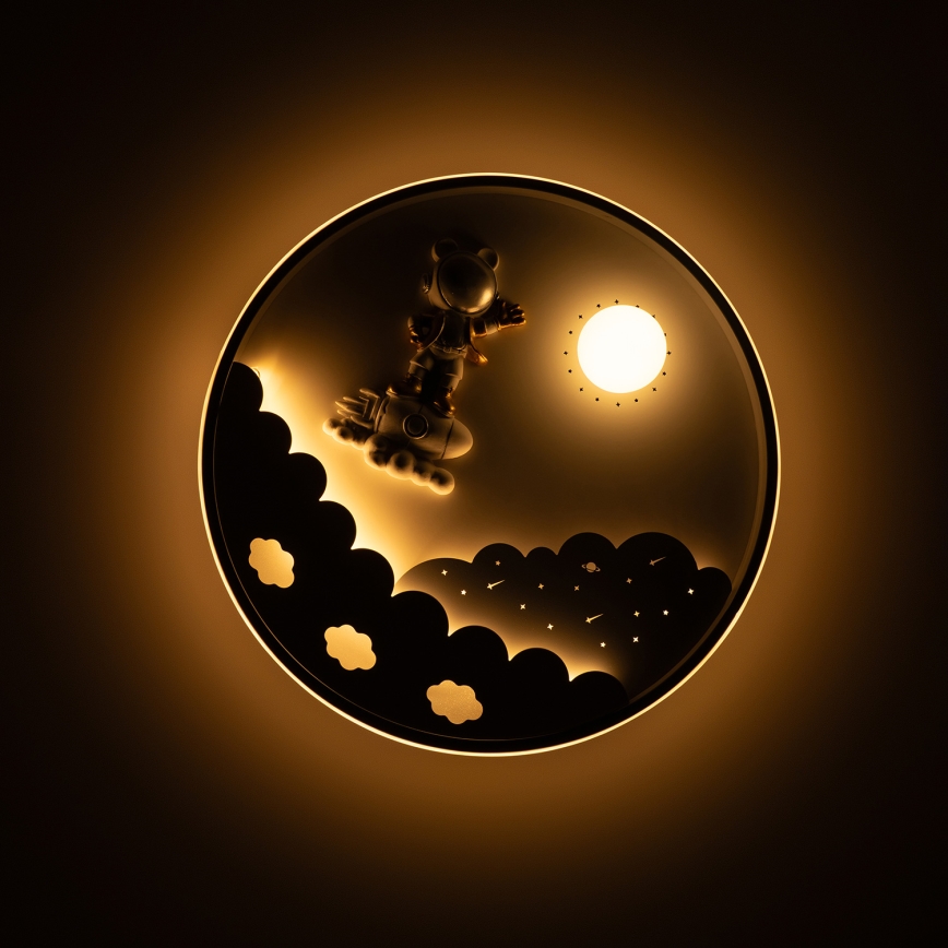 Brilagi - LED дитячий стельовий світильник з регульованою яскравістю ASTRO LED/68W/230V 3000-6000K діаметр 49 см + пульт дистанційного керування