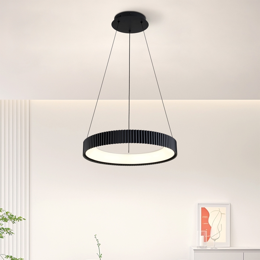 Brilagi - LED-люстра на тросі з регульованою яскравістю FALCON MODERN LED/30 Вт/230 В 3000–6500 К діам. 40 см чорна + пульт дистанційного керування