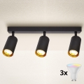 Brilagi - Димований LED RGBW точковий світильник SELE 3xGU10/6W/230V 3000K чорний/золотий