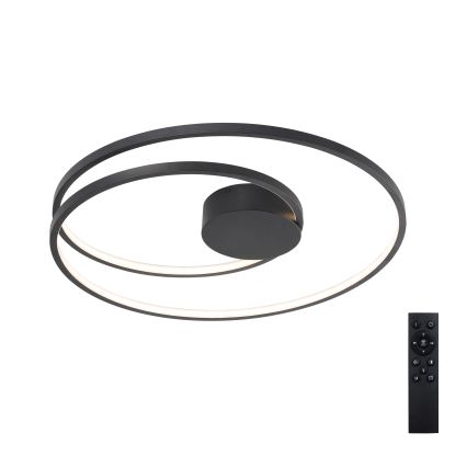 Brilagi - LED стельний світильник з регулюванням яскравості TWISTER LED/75W/230V 3000-6000K діаметр 70 см чорний + пульт дистанційного керування