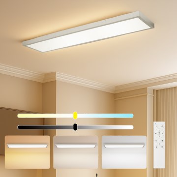 Brilagi - димований LED стельовий світильник для ванної кімнати FRAME SMART LED/50W/230V 120x30 см 3000-6000K IP44 сріблястий + пульт дистанційного керування
