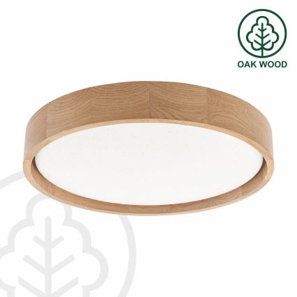 Brilagi - LED стельовий світильник MANAROLA SMART STARS, з регулюванням яскравості, LED/24W/230V 3000-6000K Wi-Fi Tuya Beacon, діам. 41 см дуб + пульт дистанційного керування