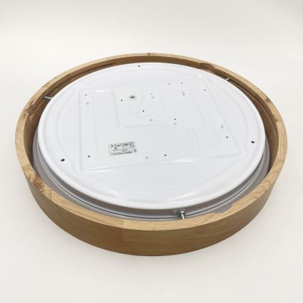 Brilagi - LED стельовий світильник MANAROLA SMART STARS, з регулюванням яскравості, LED/24W/230V 3000-6000K Wi-Fi Tuya Beacon, діам. 41 см дуб + пульт дистанційного керування