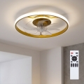 BRILAGI - Димований LED стельовий вентилятор LED/66W/230V 3000-6500K, діаметр 55 см, білий/золотий + пульт дистанційного керування