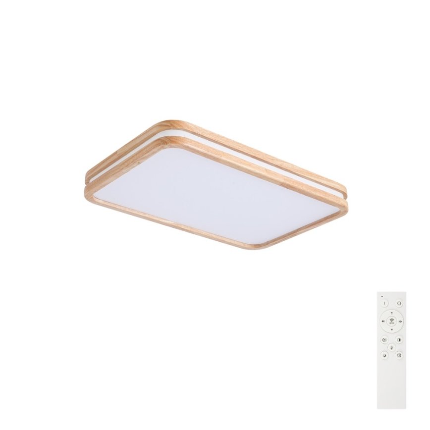 BRILAGI - LED затемнюваний стельовий світильник MOLINA SQUARE LED/54W/230V 3000-6000K дуб 60x40 см + пульт дистанційного керування