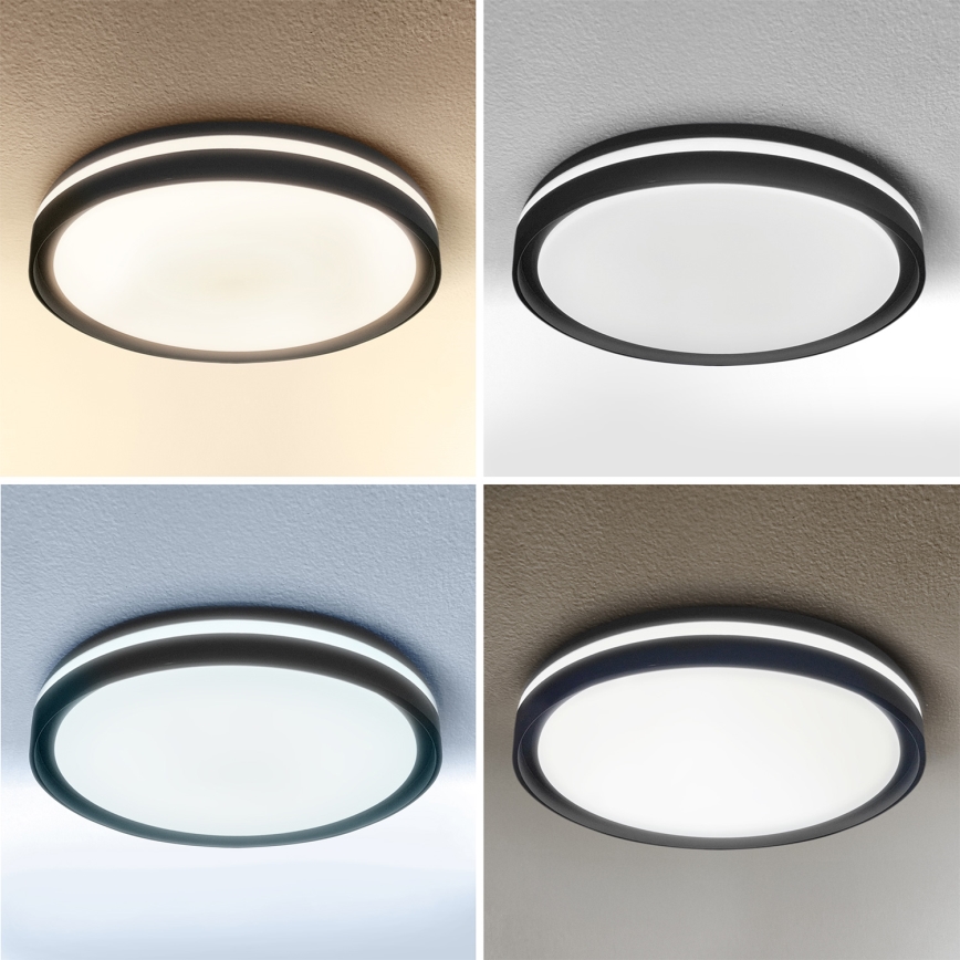 Brilagi - Димований стельовий світильник NAOMI LED/48W/230V 3000-6500K, діаметр 39 см, чорний + пульт дистанційного керування