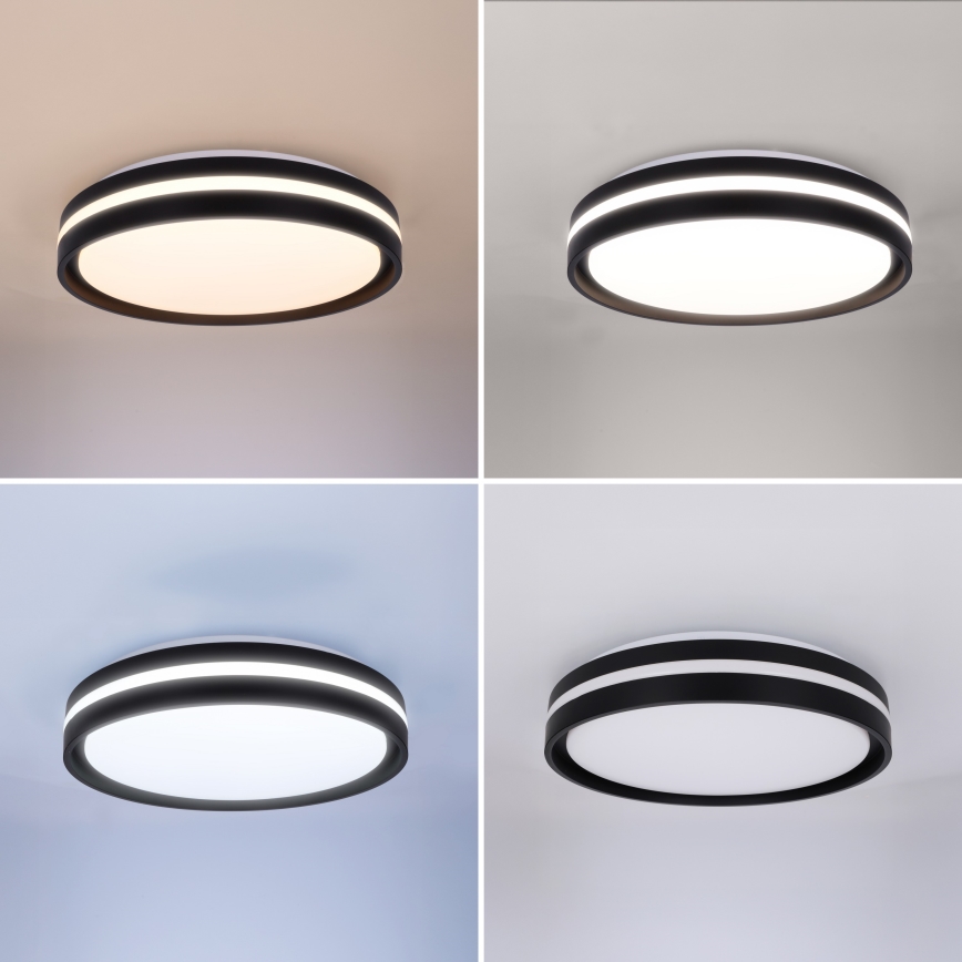 Brilagi - Димований стельовий світильник NAOMI LED/48W/230V 3000-6500K, діаметр 39 см, чорний + пульт дистанційного керування