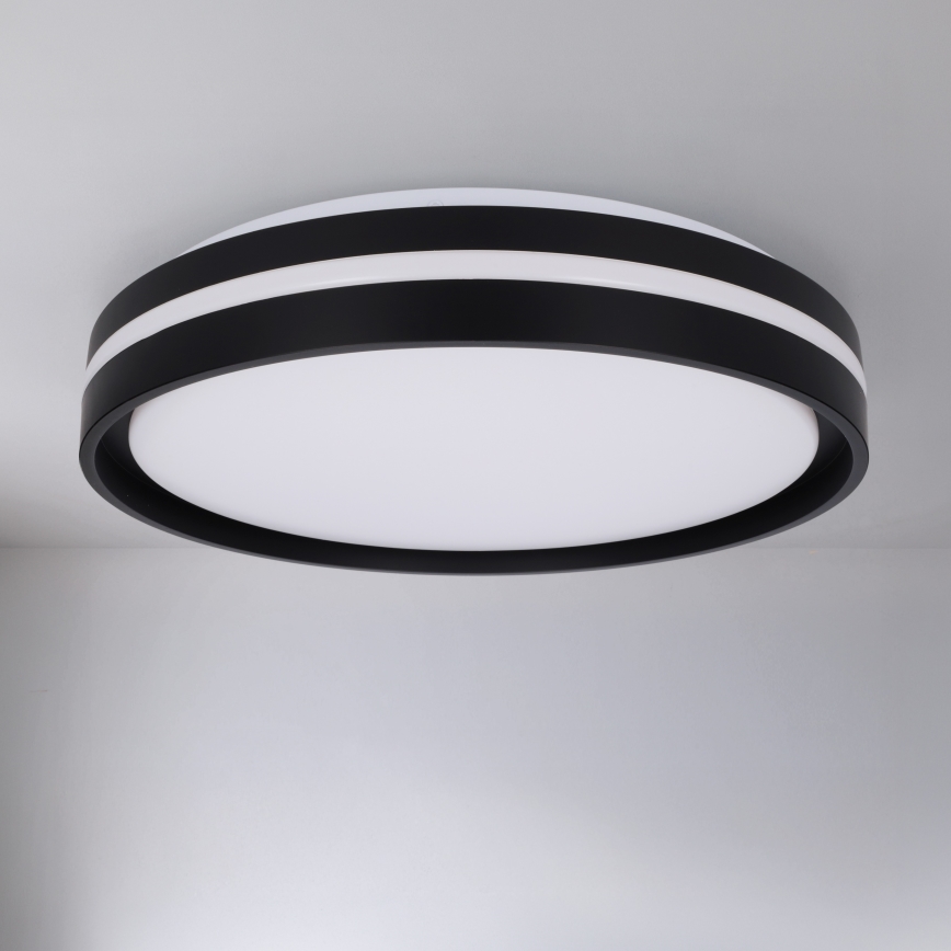 Brilagi - Димований стельовий світильник NAOMI LED/48W/230V 3000-6500K, діаметр 39 см, чорний + пульт дистанційного керування