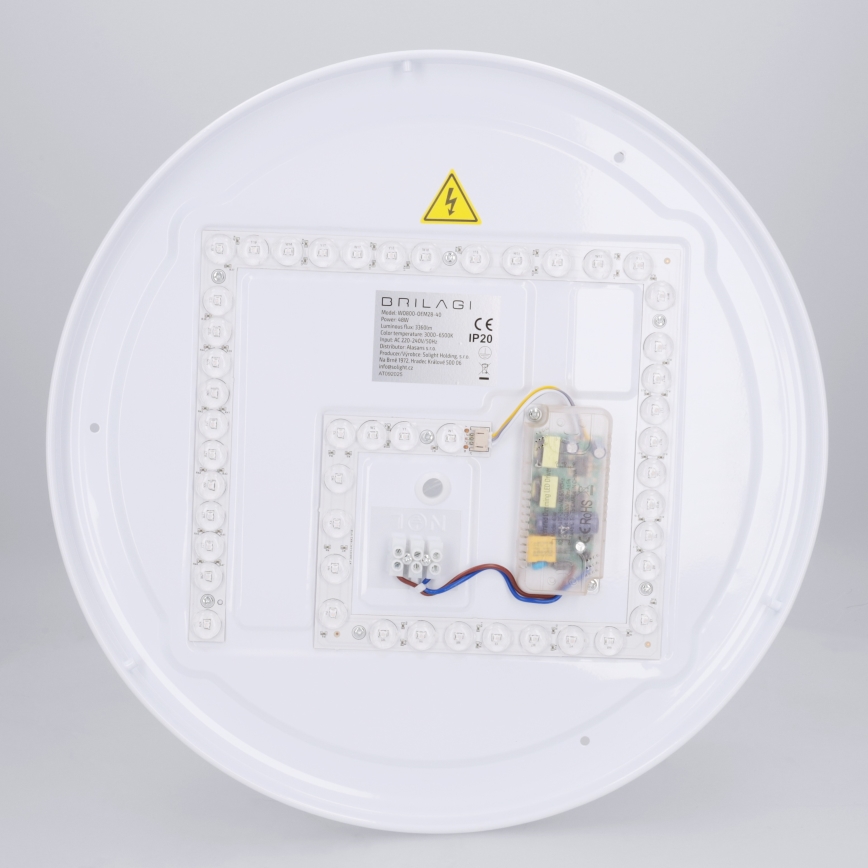 BRILAGI - Димований стельовий світильник NAOMI LED/48W/230V 3000-6500K, діаметр 39 см, чорний + пульт дистанційного керування