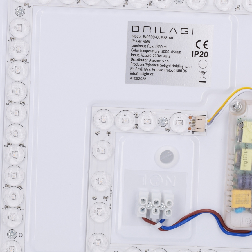 BRILAGI - Димований стельовий світильник NAOMI LED/48W/230V 3000-6500K, діаметр 39 см, чорний + пульт дистанційного керування