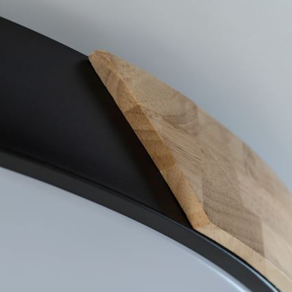 Brilagi - димований стельовий світильник PILANA LED/72W/230V 3000-6500K дуб/чорний діам. 80 см + пульт дистанційного керування