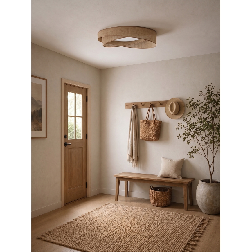 BRILAGI - LED Стельовий світильник VELVET TWIST LED/36W/230V 3000-6000K діаметр 65 см Wi-Fi Tuya Beacon бежевий + пульт дистанційного керування