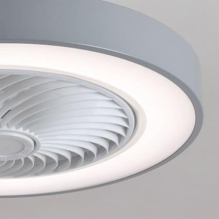 Brilagi - з регулюванням яскравості LED стельовий світильник з вентилятором LED/38W/230V 3000-6500K 3000-6500K діаметр 50 см сірий + пульт дистанційного керування