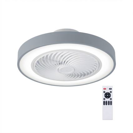 Brilagi - з регулюванням яскравості LED стельовий світильник з вентилятором LED/38W/230V 3000-6500K 3000-6500K діаметр 50 см сірий + пульт дистанційного керування