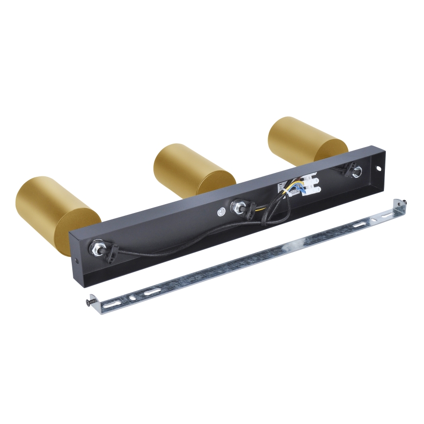 Brilagi - LED RGBW димований точковий світильник SELE GOLDEN 3xGU10/4,8W/230V 3000K чорний/золотий + пульт дистанційного керування