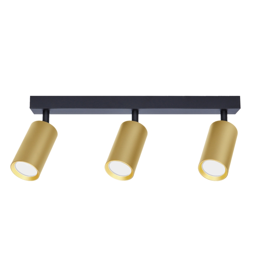 Brilagi - LED RGBW димований точковий світильник SELE GOLDEN 3xGU10/6W/230V 3000K чорний/золотий + пульт дистанційного керування