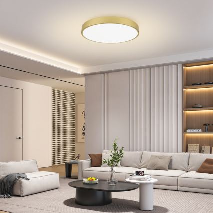 Brilagi - LED затемнюваний стельовий світильник POOL SMART LED/100W/230V 3000-6000K 80 cm золотистий Wi-Fi Tuya + дистанційне керування