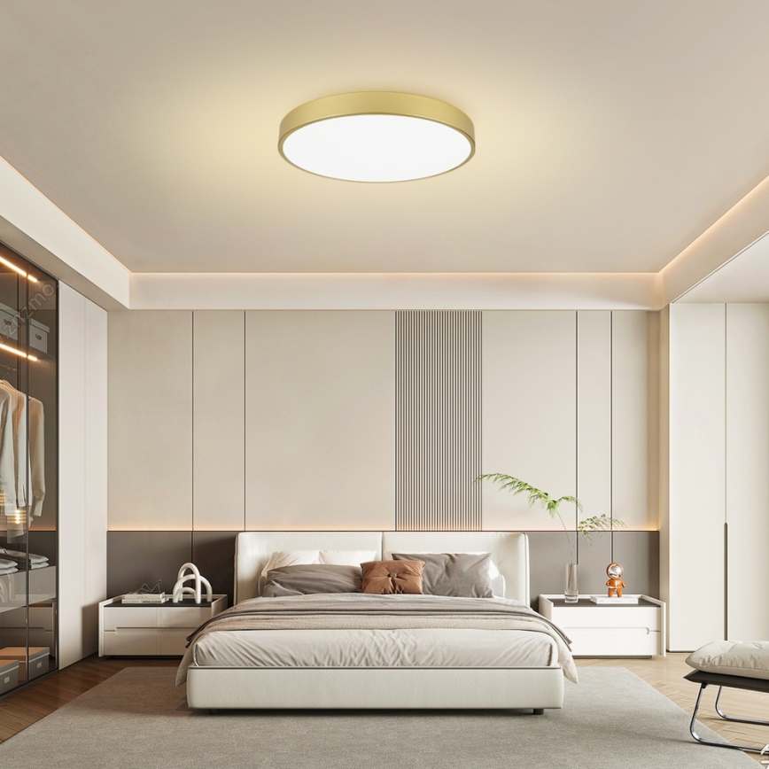 Brilagi - LED затемнюваний стельовий світильник POOL SMART LED/100W/230V 3000-6000K 80 cm золотистий Wi-Fi Tuya + дистанційне керування