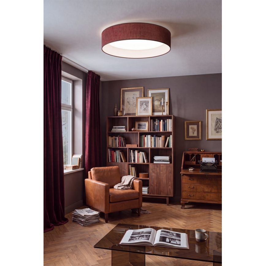 Brilagi - LED стельовий світильник з регульованою яскравістю VELVET SMARTIX STARS LED/24W/230V 3000-6000K діаметр 45 см бордовий Wi-Fi Tuya Beacon + пульт дистанційного керування