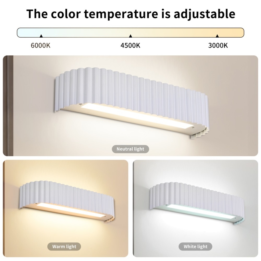 BRILAGI - LED затемнюваний настінний світильник FALCON MODERN LED/14W/230V 3000-6000K 40 см білий + пульт дистанційного керування