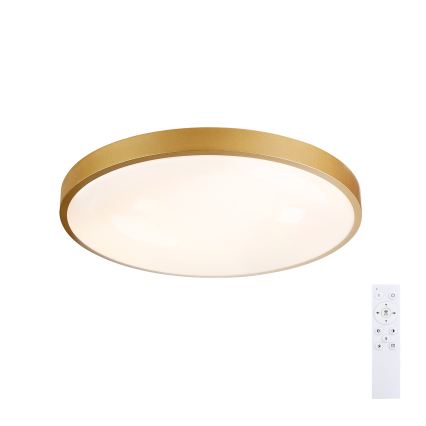 Брілагі - LED стельовий світильник з регулюванням яскравості GLASS POOL DOUBLE LED/60W/230V 3000-6000K 50 cm золотистий + пульт дистанційного керування