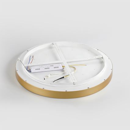 Брілагі - LED стельовий світильник з регулюванням яскравості GLASS POOL DOUBLE LED/60W/230V 3000-6000K 50 cm золотистий + пульт дистанційного керування