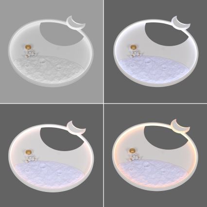 Брілагі - світлодіодний затемнюваний стельовий світильник АСТРО LED/20Вт/230В діаметр 50 см 3000-6000K астронаут + пульт дистанційного керування