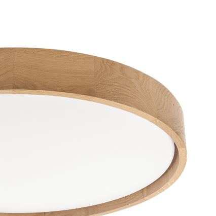 Brilagi - LED-стельовий світильник MANAROLA SMART з регульованою яскравістю LED/36W/230V 3000-6000K Wi-Fi Tuya Beacon діаметр 51 см дуб + пульт дистанційного керування